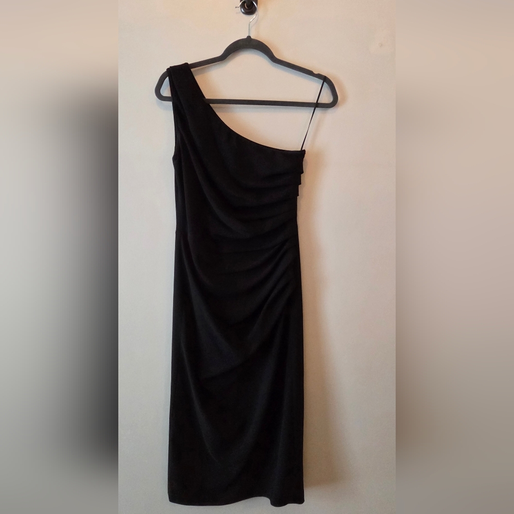 Dress the Population Black One-Shoulder Dress